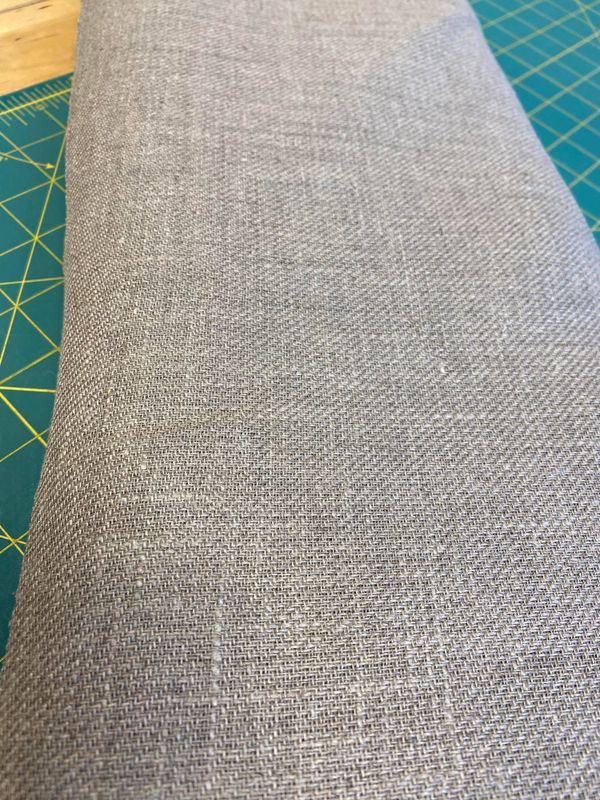 100% lin Tweed, gråbeige